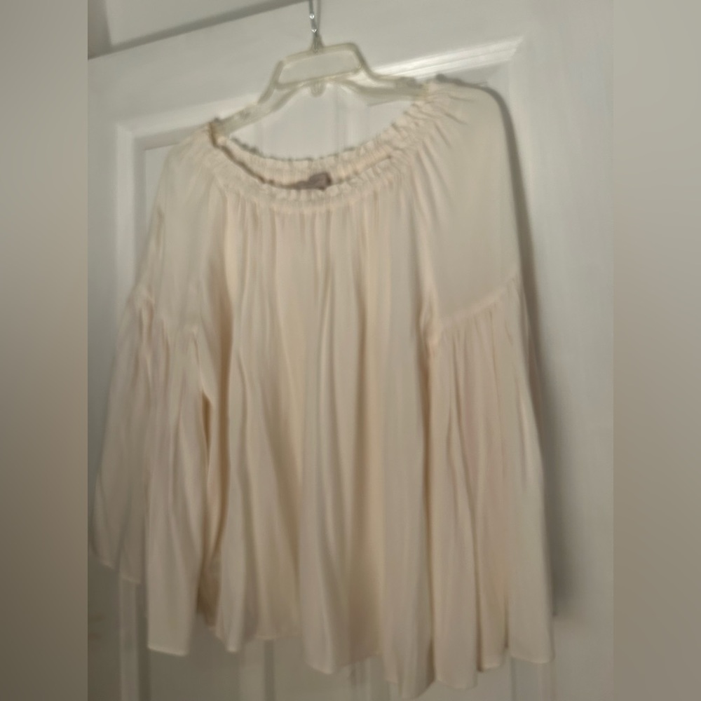 Ivory flowy blouse